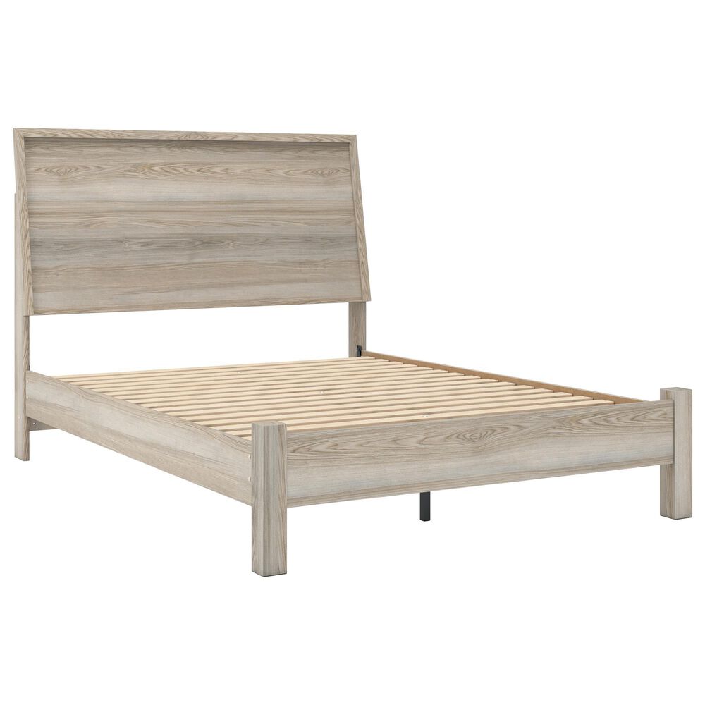 Ashley Hasbrick Queen Panel Bed in Natural/Tan, , large