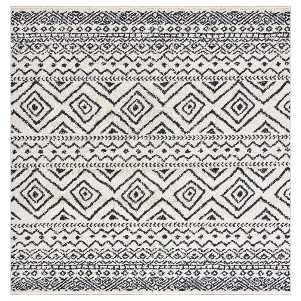 Safavieh Tulum TUL267 6"7" Square Ivory and Black Area Rug, , large