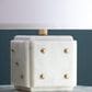 A&B Home Anita Table Lamp with Collapsible Shade in White and Gold, , large