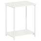 HOMLUX 2-Tier End Table with Open Shelf Storage Display in White, , large