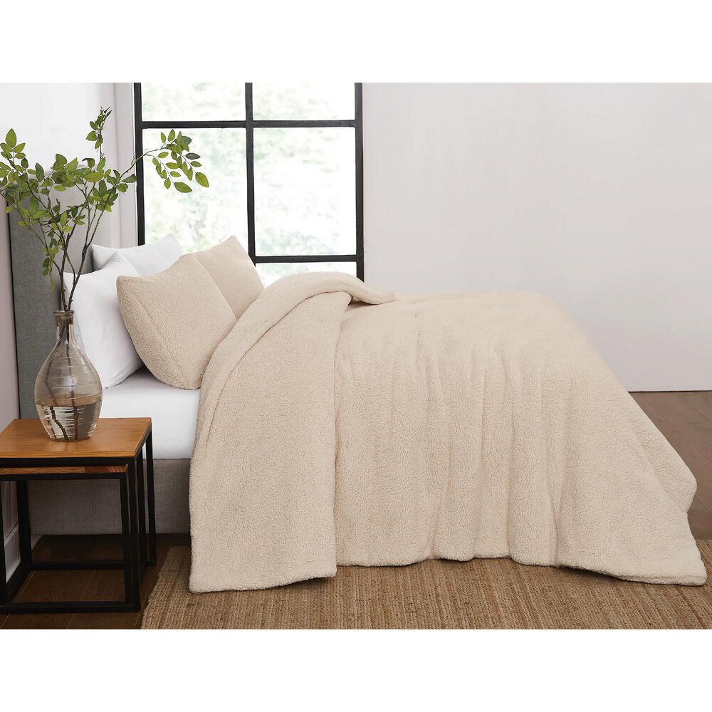 Pem America Sherpa 3-Piece King Comforter Set in Ivory, , large