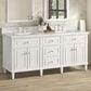 James Martin Vanities Lorelai 72" Double Vanity in Bright White with 3 cm Ethereal Noctis Quartz Top, , large
