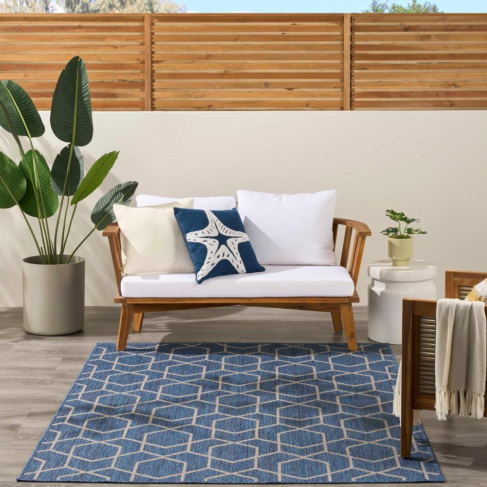 Nourison Horizon HOZ01 Denim 10&#39; x 14&#39; Indoor/Outdoor Area Rug, , large
