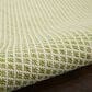 Nourison Courtyard Ivory and Green 8" Square Indoor/Outdoor Area Rug, , large