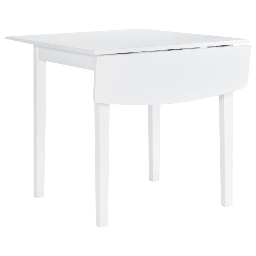 Linon Home Decor Torino Drop Leaf Dining Table in White - Table Only, , large
