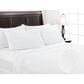 4-Piece King Solid Embroidered Sheet Set in White, , large