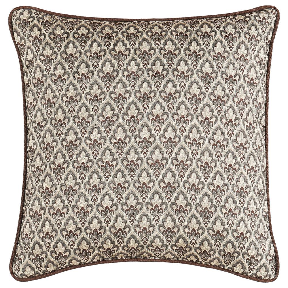 J. Queen New York Maren 16" Square Throw Pillow in Antique Gold, Beige, and Chocolate, , large