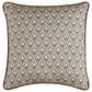 J. Queen New York Maren 16" Square Throw Pillow in Antique Gold, Beige, and Chocolate, , large