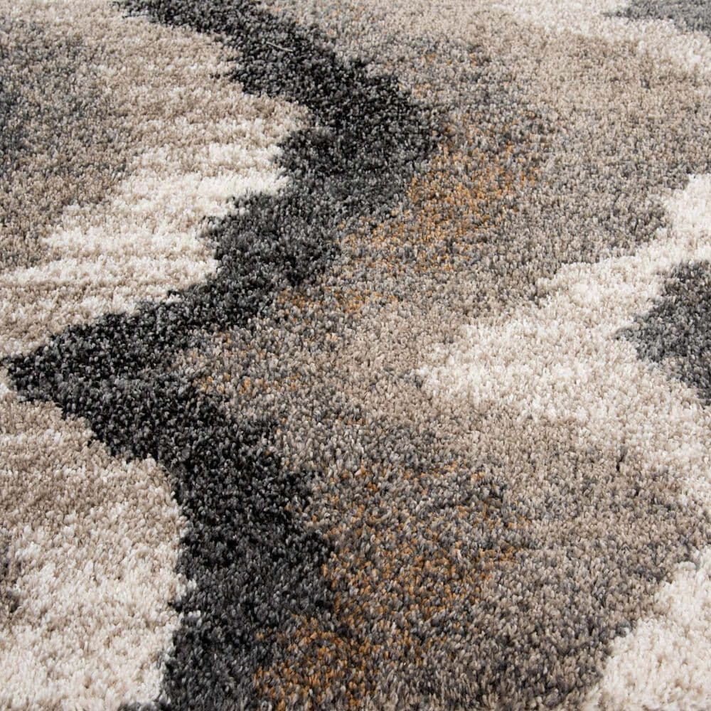Central Oriental Tulsa Riverlyn Nickel and Multicolor 5' x 7'3" Area Rug, , large