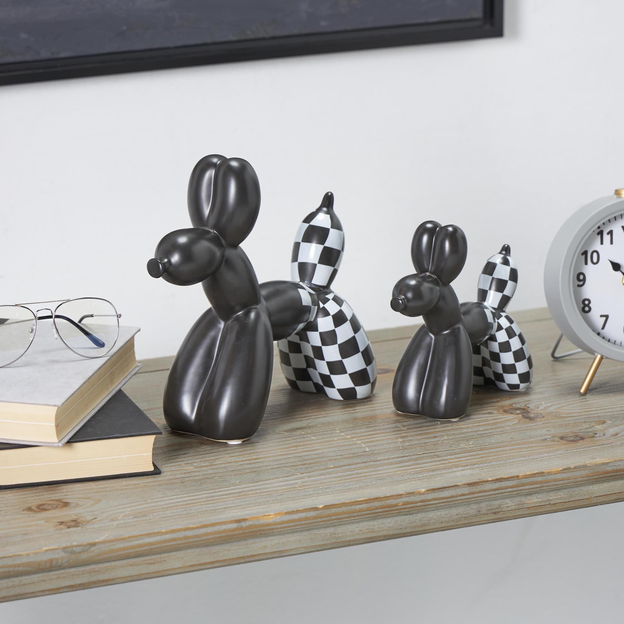 Maple and Jade 2-Piece Dog Balloon Decorative Sculpture Set with