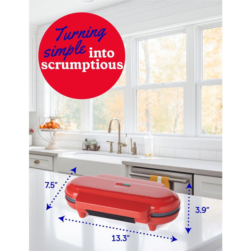 Betty Crocker 3-in-1 Waffle Maker in Red, , large