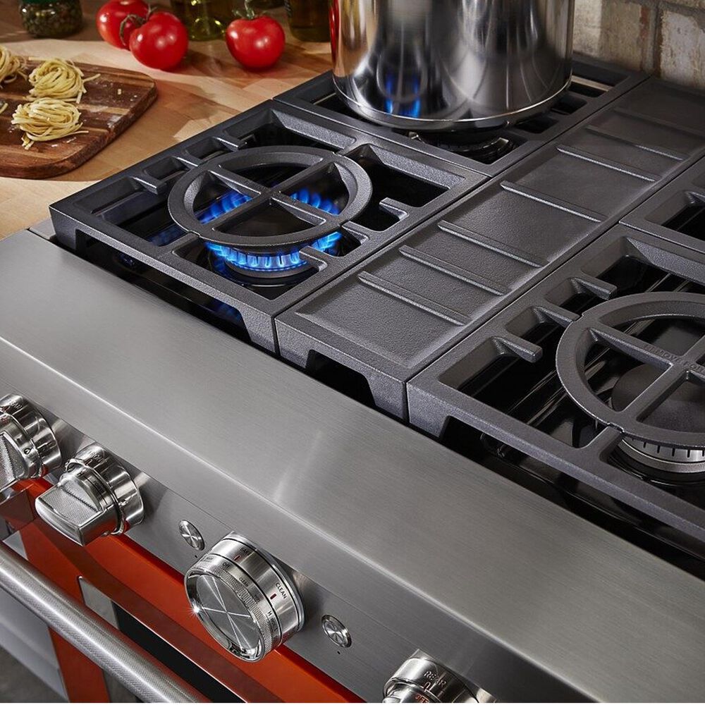 KitchenAid 4.1 Cu. Ft. Freestanding Dual Fuel Range with True Convection in Scorched Orange, , large