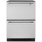 Cafe 5.7 Cu. Ft. Built-In Dual-Drawer Refrigerator in Stainless Steel and Brushed Stainless Handles, , large