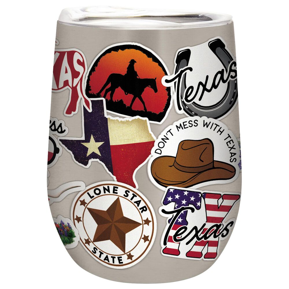 Carson Gifts Texas 12 Oz Stainless Wine Tumbler in Multicolor, , large