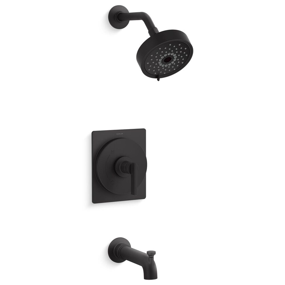 Kohler Castia Rite-Temp Bath and Shower Faucet Trim Kit with 2.5 gpm in Matte Black, , large