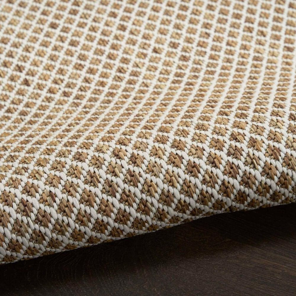 Nourison Courtyard Jute and Ivory 2&#39;2&quot; x 8&#39; Indoor/Outdoor Runner, , large
