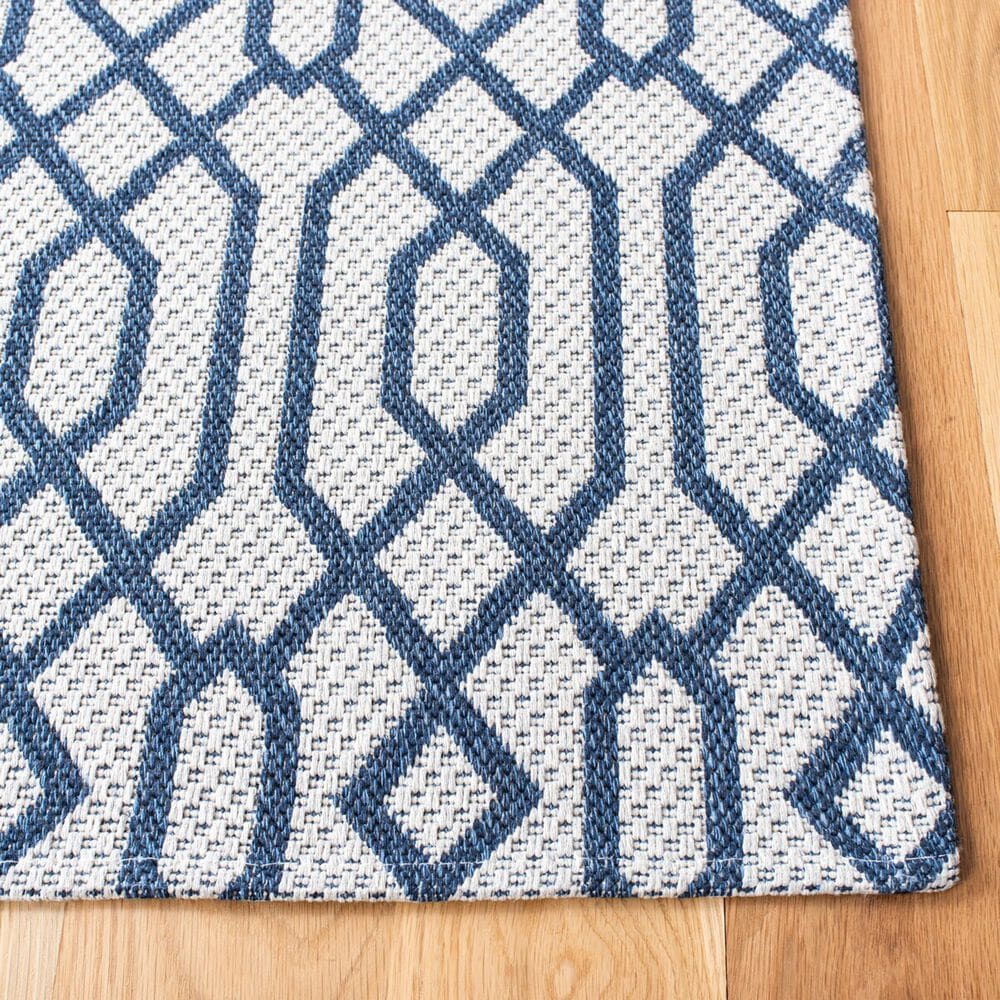 Safavieh Martha Stewart Cotton MSR421M 6&#39;7&quot; x 9&#39; Blue and Grey Area Rug, , large