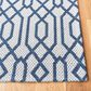 Safavieh Martha Stewart Cotton MSR421M 6"7" x 9" Blue and Grey Area Rug, , large