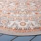 Safavieh Cabana CBN680B 8" Round Beige and Orange Indoor/Outdoor Area Performance Rug, , large