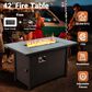 HOMLUX 8-Piece Patio Conversation Set with Fire Pit Table in Beige, , large