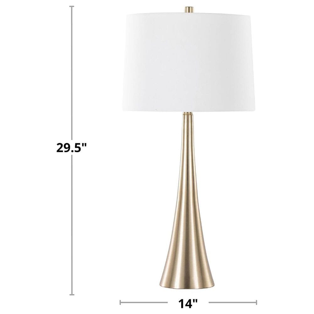 LumiSource Diana Metal Table Lamp in Matte Golden Bronze (Set of 2), , large