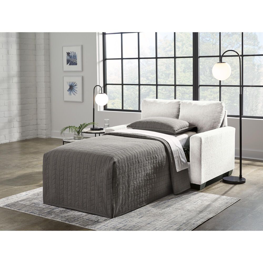 Ashley Rannis Stationary Twin Sofa Sleeper in Snow, , large