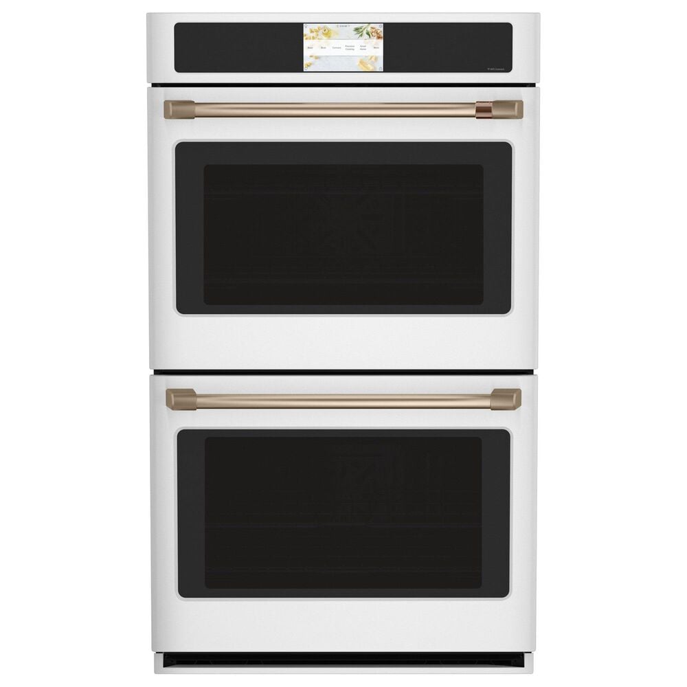 Cafe 2-Piece Kitchen Package with Matte White 30" Smart Built-In Convection Double Wall Oven and Stainless Steel 36" Electric Cooktop, , large