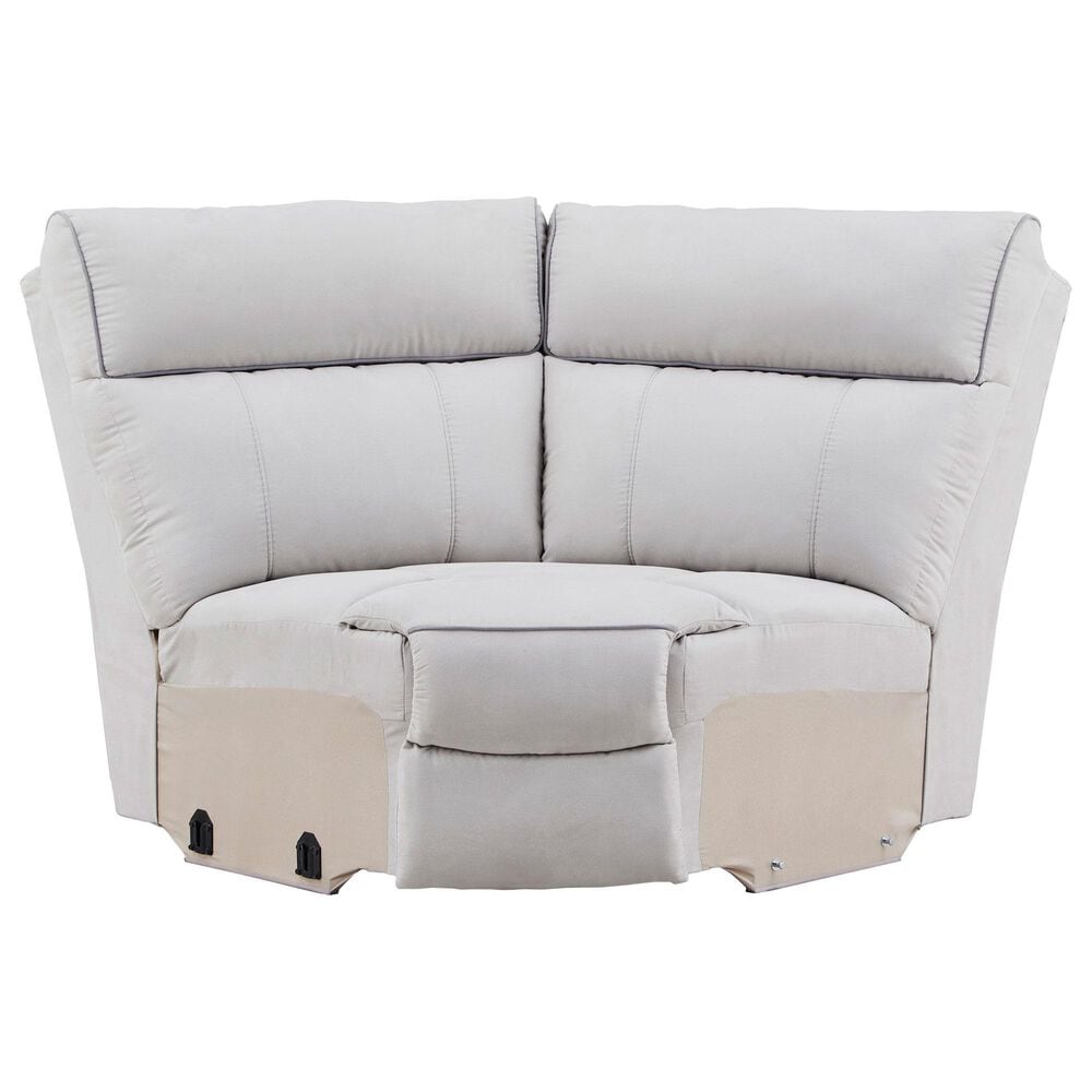 Ashley Social Pointe 5-Piece Power Symmetrical Reclining Sectional in Pearl and Ash, , large