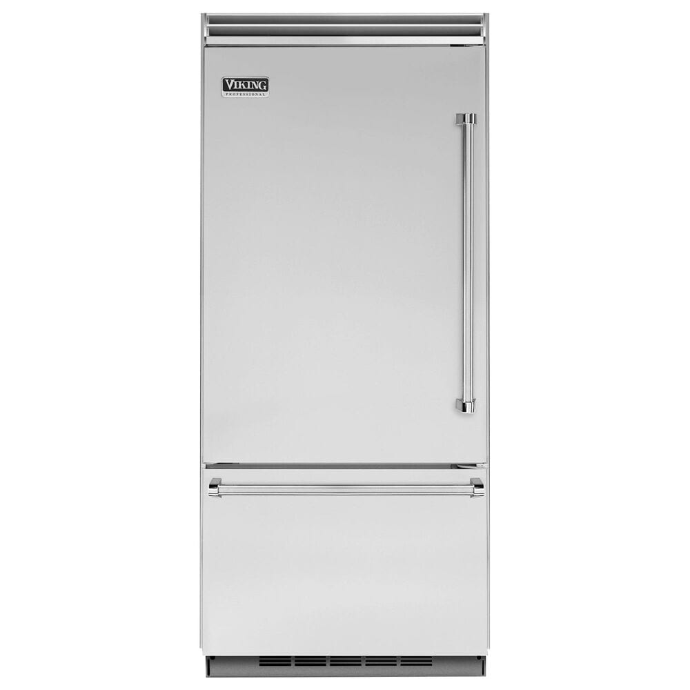 Viking Range 36" Bottom Freezer Refrigerator with Left Hinge in Stainless Steel, , large