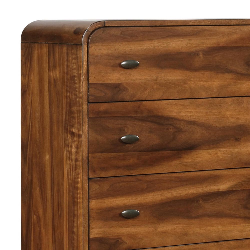 Pacific Landing Robyn 5 Drawer Chest in Dark Walnut, , large