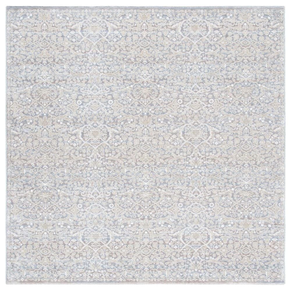 Safavieh Webster WBS314G 6"7" Square Grey and Beige Area Rug, , large