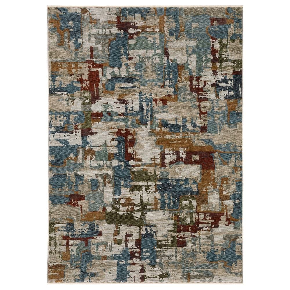 Oriental Weavers Hayden HAY02 7"10" x 10"10" Beige and Multicolor Area Rug, , large