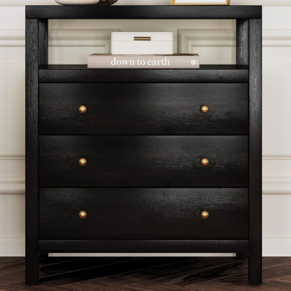 Butler Specialty Company Nora 3-Drawer Nightstand in Antique Coffee, , large