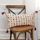 Rizzy Home Geometric 14" x 26" Down Filled Pillow in Natural and Red, , large