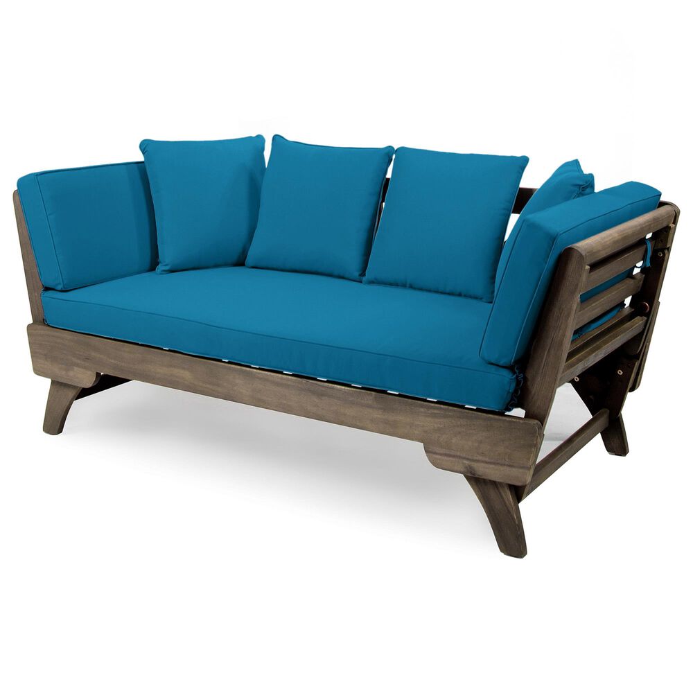 Hearth and Haven Ottavio Outdoor Sofa Daybed in Dark Teal, , large