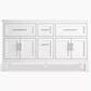 Kohler Quo 60" Double Bathroom Vanity in White with 3 cm Pure White Quartz Top and Oval Sinks, , large