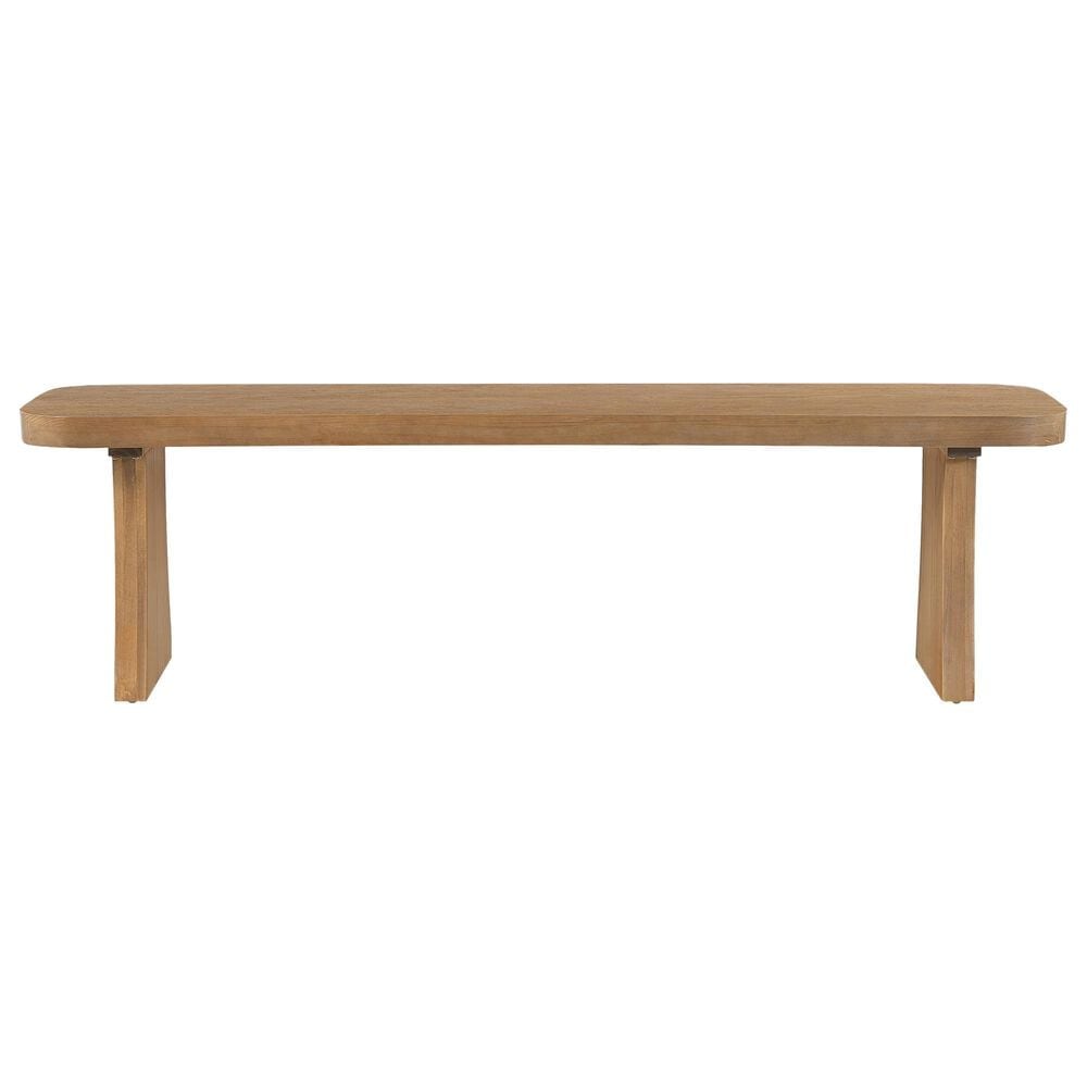 Hearth and Haven 63" Dining Bench with Flared Trouser Legs in Pine, , large