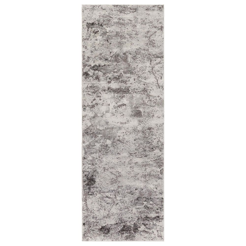Surya Tibetan TBT-2320 2'7" x 7'7" Charcoal, Gray and White Runner, , large