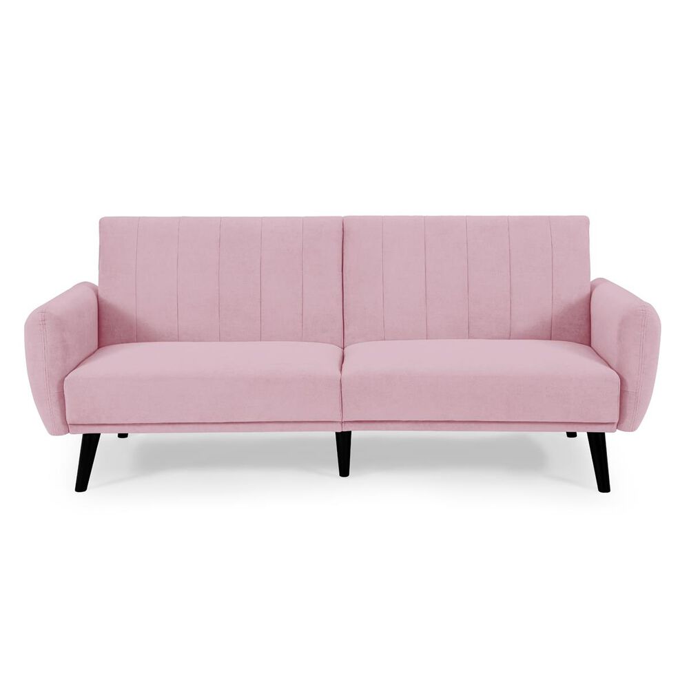 Sealy Sofa Convertibles Vento Split Back Convertible Sofa in Glory Pink, , large