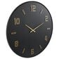 Maple and Jade Large Decorative Wall Clock in Oiled Black and Gold, , large