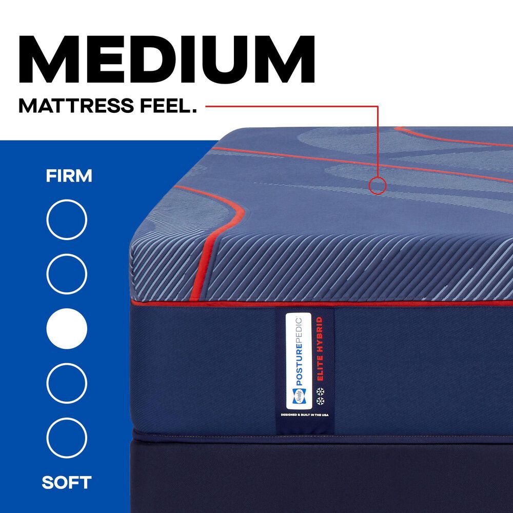 Sealy Posturepedic Elite High Point Medium Hybrid Queen Mattress, , large