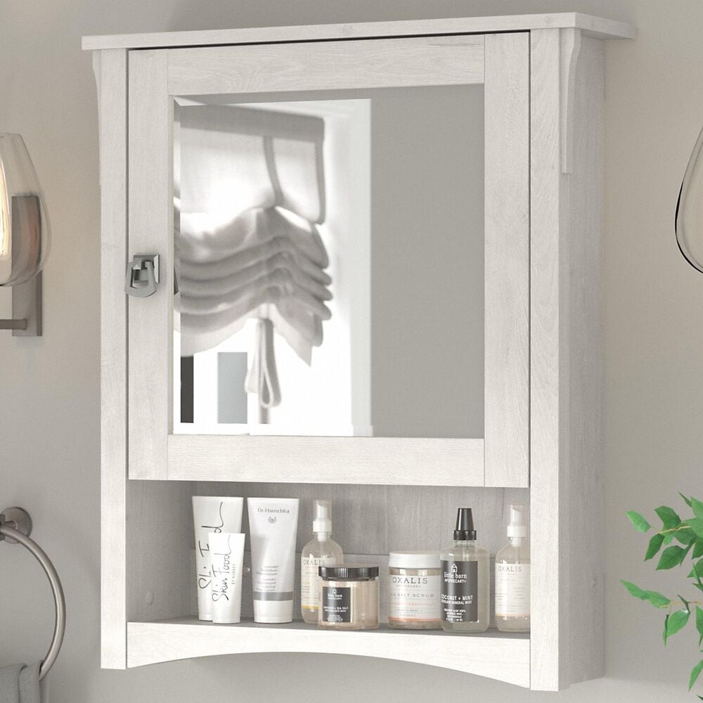 Bush Salinas Bathroom Bathroom Medicine Cabinet in Linen White Oak, , large