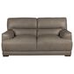 Bordeaux & Co Stationary Leather Sofa and Loveseat Set in Goodland Grey, , large