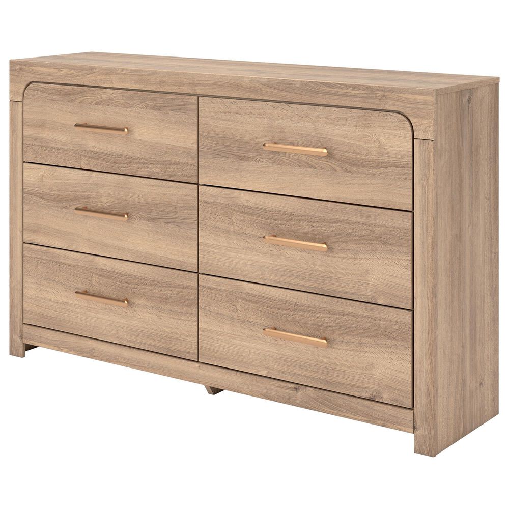 Ashley Kinlanni 6-Drawer Dresser in Tan, , large