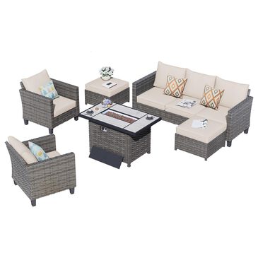 HOMLUX 6-Piece Outdoor Furniture Set in Beige, , large