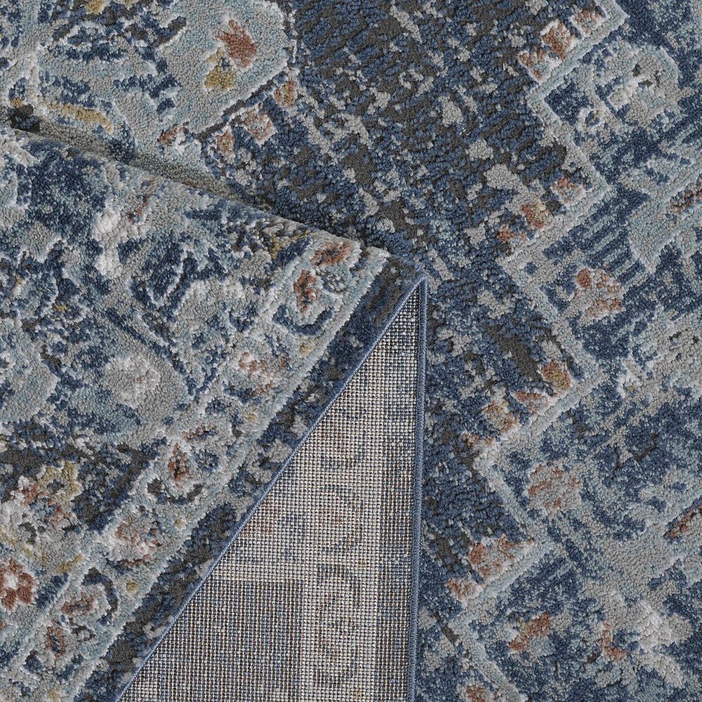 Central Oriental Orient Dorcie 3&#39;1&quot; x 5&#39;3&quot; Blue and Dark Grey Area Rug, , large