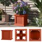 Timberlake Faux Rattan Planter Box in Terracotta, , large