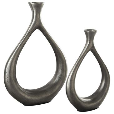 Ashley Dimaia Vase in Antique Silver (Set of 2), , large