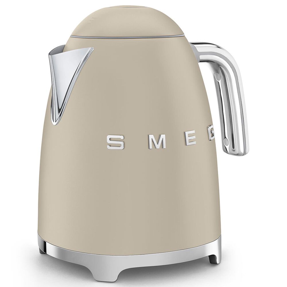 SMEG Retro Style 7-Cup Electric Kettle in Matte Moonlight and Polished Chrome, , large