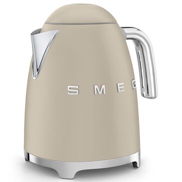 SMEG Retro Style 7-Cup Electric Kettle in Matte Moonlight and Polished Chrome, , large